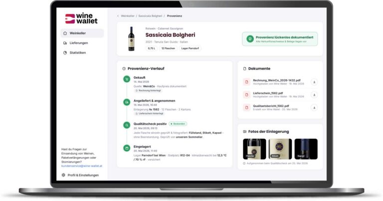 Wine Wallet Desktop Provenienz